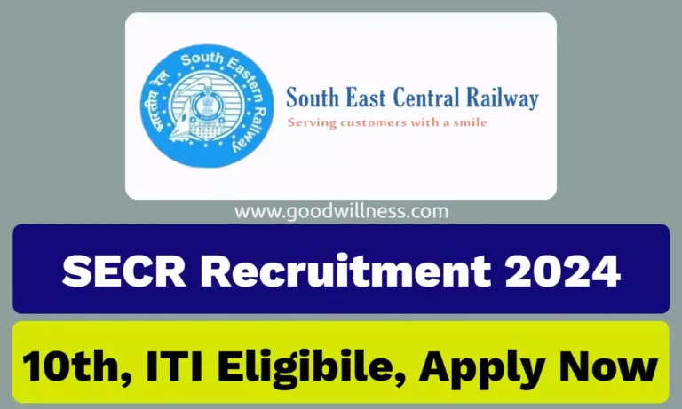 South East Central Railway Apprentice Recruitment 2024, ITI Holders Apply Now