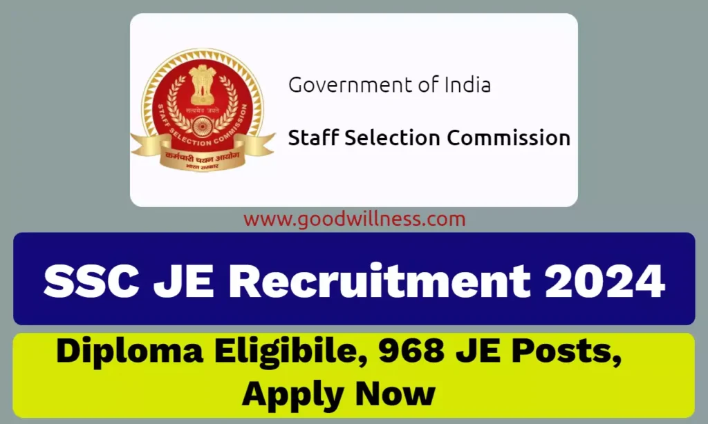 SSC JE Notification 2024 | Apply for 968 Junior Engineer (Civil, Mechanical & Electrical) Group B 1 ssc je notification 2024 6606b5a2186bf