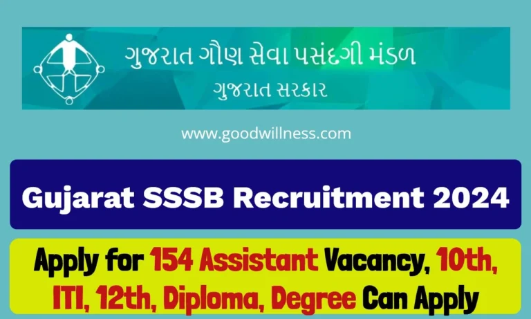 GSSSB Assistant Recruitment 2024 | Apply for 154 Assistant Binder Class III, Assistant Machinman Class III Posts
