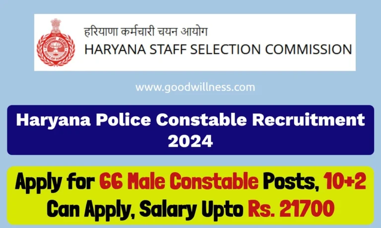 HSSC MAP Recruitment 2024 | Apply for 66 Male Constable Posts
