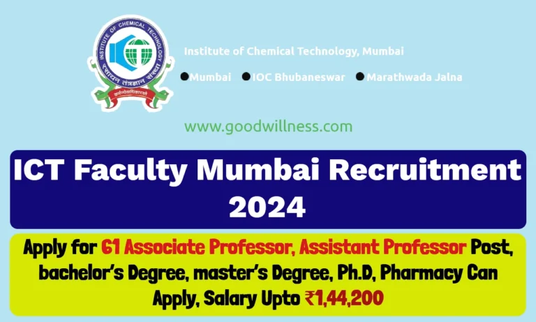 ICT Faculty Mumbai Recruitment 2024 | Notification For 61 Associate Professor and Assistant Professor Posts, Massive Salary Package