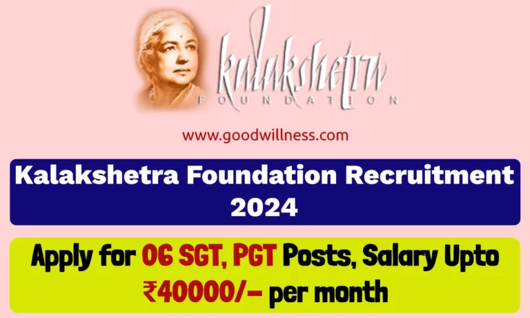 Kalakshetra SGT, PGT Recruitment 2024 | Walk in interview Apply Now