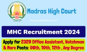 Madras High Court Recruitment 2024 Apply for 2329 Office Assistant Watchman Posts