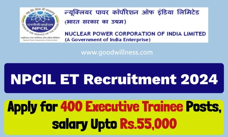NPCIL ET Recruitment 2024 | Apply for 400 Executive Trainee Post, Huge Vacancy