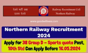 Northern Railway Sports quota Recruitment 2024