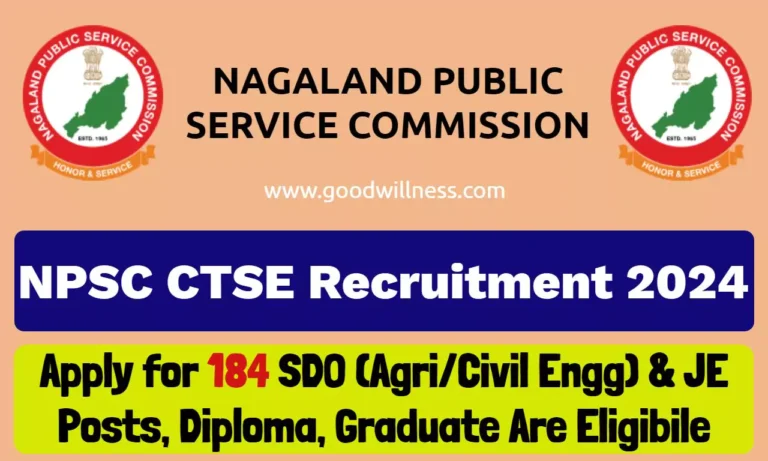 NPSC CTSE Recruitment 2024 | Apply for 184 SDO (Agri/Civil Engg) & JE Posts