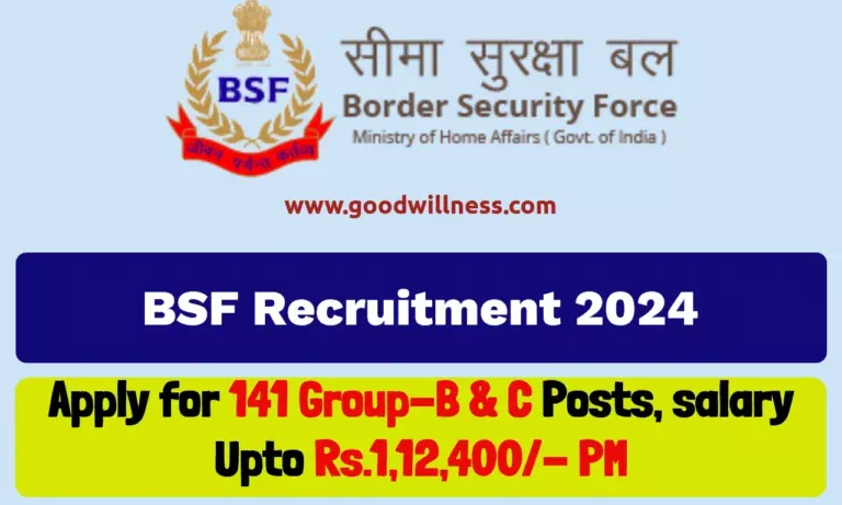 BSF Ministry of Home Affairs Recruitment 2024 | Apply For Group-B & C Posts