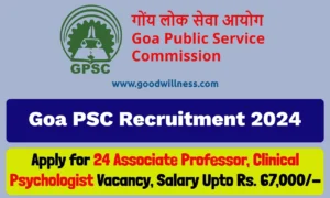 Goa PSC Notification 2024