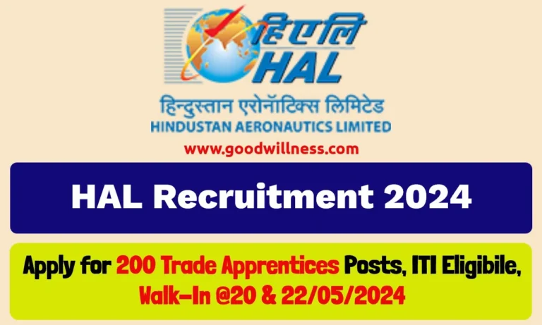 HAL Recruitment 2024 | Walk-In Apply For 200 Trade Apprentices Posts
