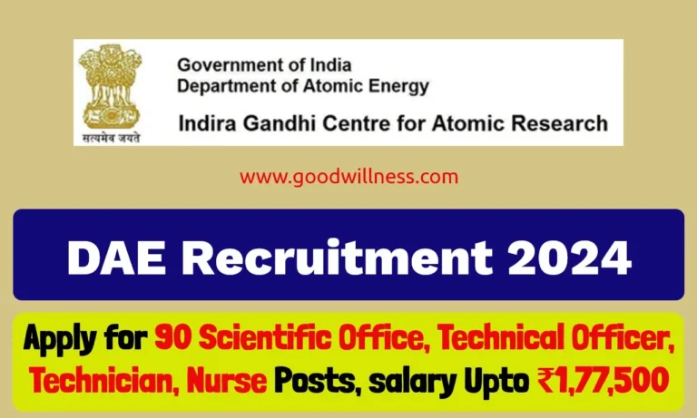 DAE Recruitment 2024 | Apply Online 90 Scientific Office, Technical Officer, Technician, Nurse Posts