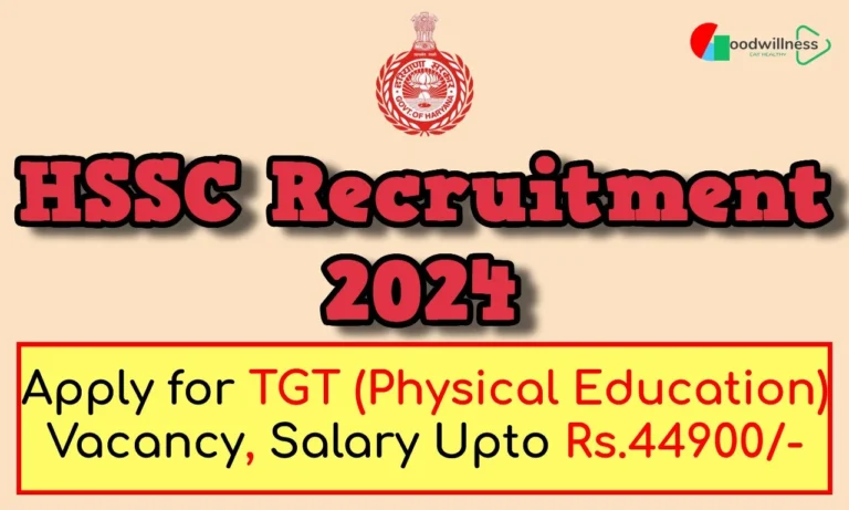 HSSC Recruitment 2024 | TGT (Physical Education), Check Notification