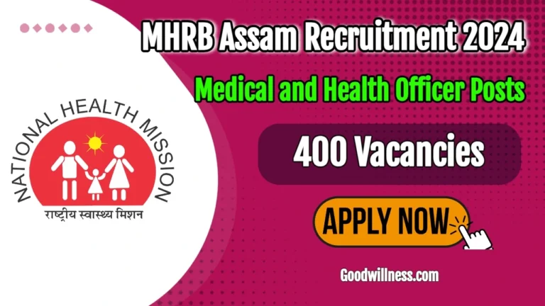 Assam MHRB Medical and Health Officer Recruitment 2024 | MHRB invites 400 M&HO-1 vacancies, Apply Online