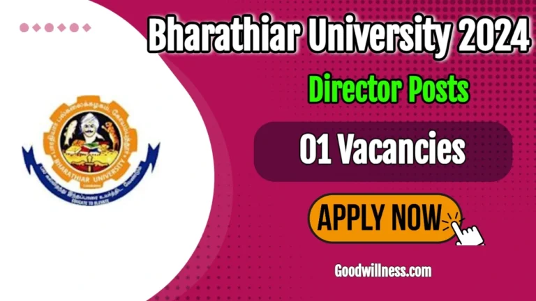 Bharathiar University Director Recruitment 2024 | Check Notice and Apply now!