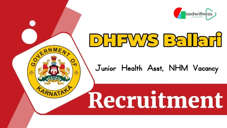 District Health Society Ballari Recruitment 2024 | DHFWS Ballari Invite Junior Health Asst and more vacancy Apply Now!