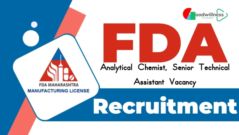 MH Food and Drugs Administration Recruitment 2024 – FDA Maharashtra Invite Analytical Chemist Vacancies