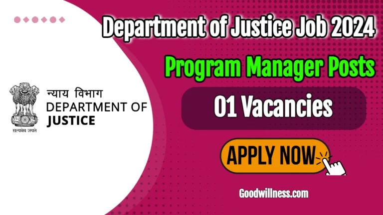Ministry of Law and Justice Recruitment 2024 | Apply Program Manager vacancy on contract basis