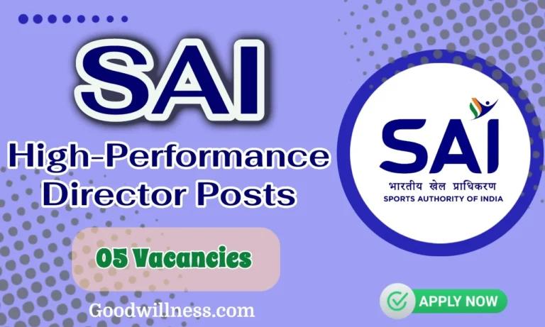 SAI Recruitment 2024 | Apply 05 High-Performance Director Vacancy
