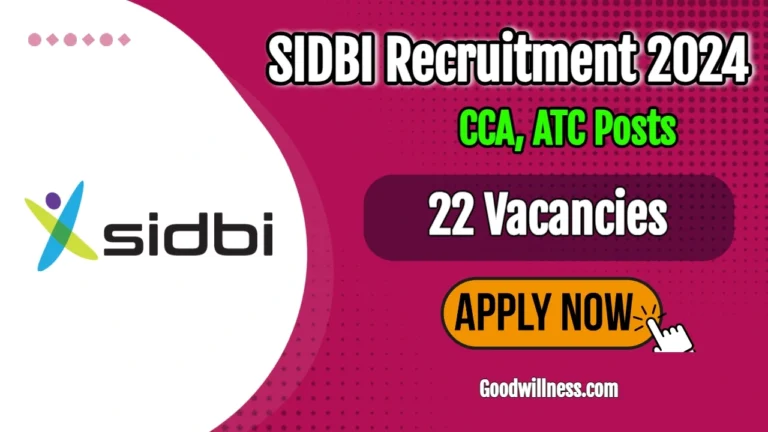 Small Industries Development Bank of India (SIDBI) Recruitment 2024 | SIDBI invites Consultant Credit Analyst (CCA) vacancy Apply Now!