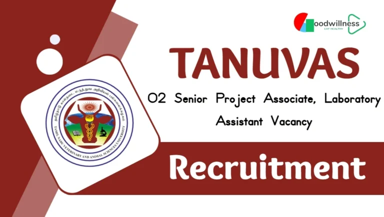 TANUVAS Laboratory Assistant Recruitment 2024 – Apply walk-in interview
