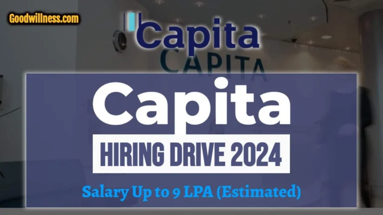Capita Hiring 2024 : Recruiting Freshers | Salary: up to 9.5 LPA