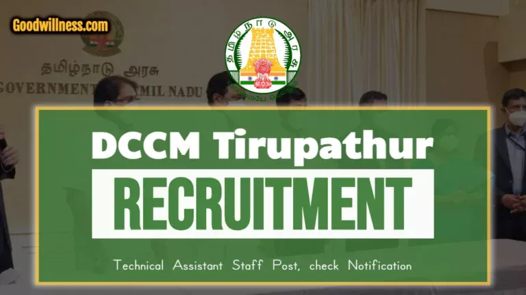 DCCM Tirupathur Recruitment 2024 | Apply Now for Technical Assistant Staff Vacancy, Any Degree Welcome!