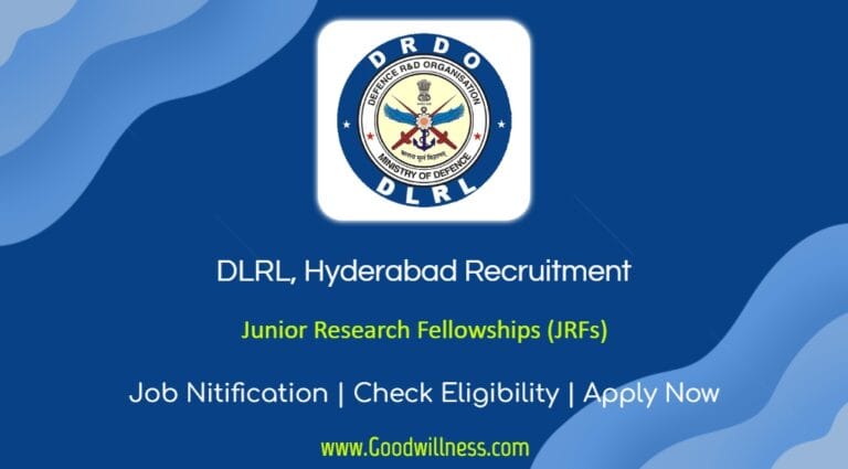 DLRL, Hyderabad JRF Recruitment 2024 : Apply DRDO DLRL JRF Post