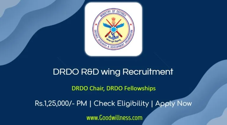 DRDO Recruitment 2024 | Apply DRDO Chair, DRDO Fellowships Positions, Check eligibility