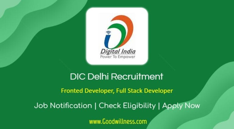 Digital India Corporation Recruitment 2024 | DIC Invites Developers Positions, Apply Now