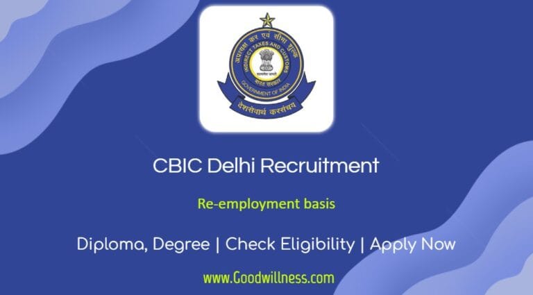 Directorate of Logistics CBIC Recruitment 2024 | Application For Re-employment basis, Check Eligibility