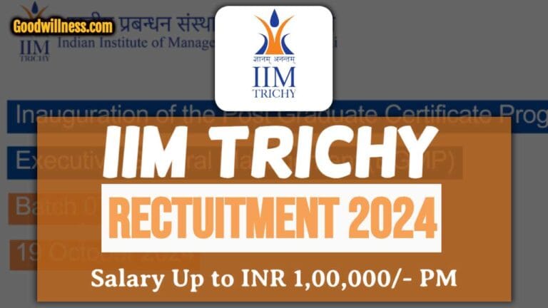 IIM Trichy Recruitment 2024 | Apply Now Non-Teaching Positions
