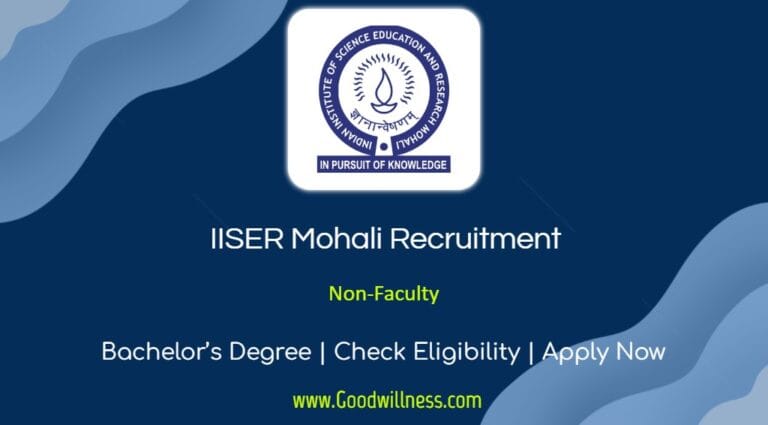 IISER Mohali Recruitment 2024 | Apply Non-Faculty Positions, Apply Now