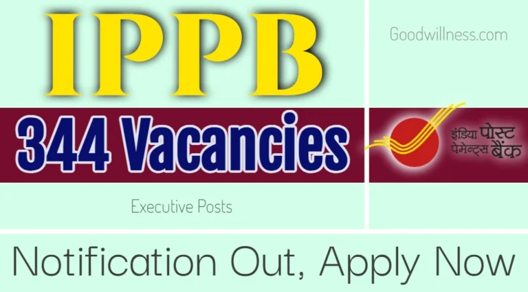 IPPB Limited Executive Recruitment 2024 | IPPB Invites 344 Executive Post, Apply Now Across India