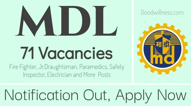 Mazagon Dock Non-Executives Recruitment 2024 | MDL Invites 70+ Electric Crane Operators, Electrician & more Vacancy, Apply Online