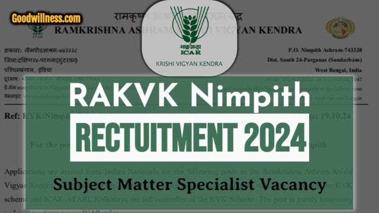 Ramkrishna Ashram KVK, Nimpith Recruitment 2024 | RAKVK Invites Subject Matter Specialist Post, Apply Now