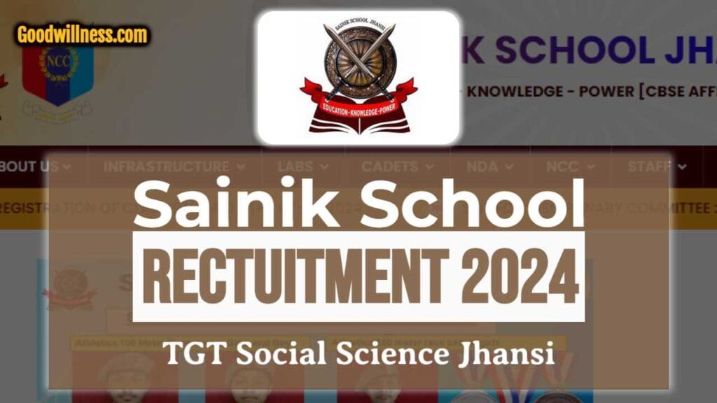 Sainik School Jhansi Recruitment