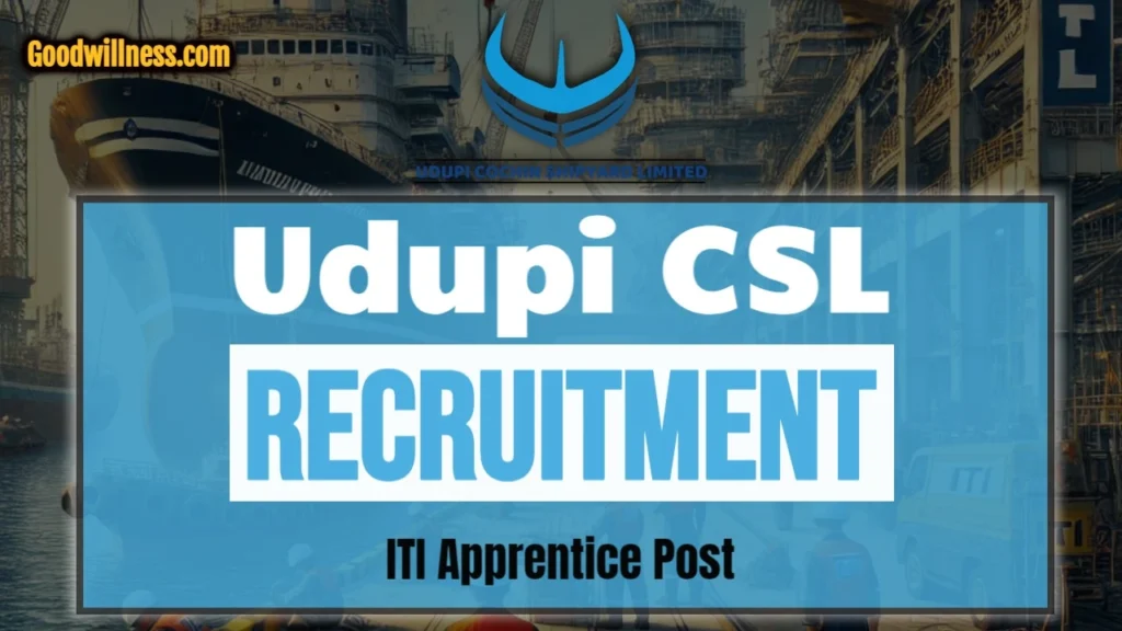 Udupi Cochin Shipyard Limited UCSL Recruitment 2024