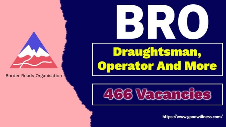 BRO Recruitment 2025: 466 Draughtsman, Operator And More Vacancy, Apply Now