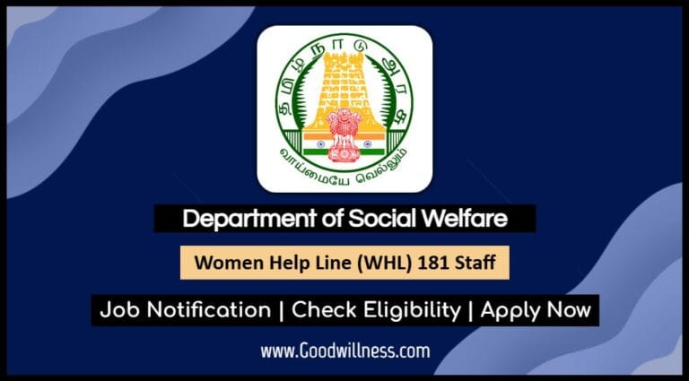 Department of Social Welfare Recruitment 2025: Apply Online Women Help Line (WHL) 181 Staff Post