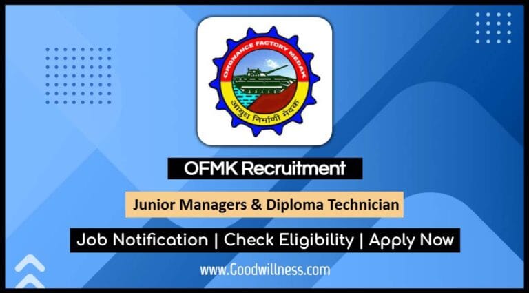 OFMK Recruitment 2025: 86 Junior Manager, Technician Vacancy, Apply Now