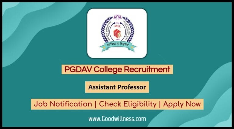 PGDAV College Recruitment 2024: Check Notice For Assistant Professor Vacancy