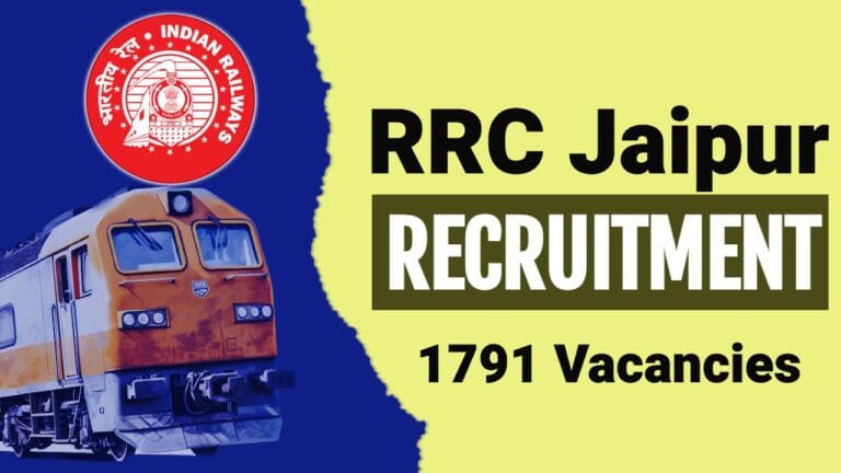 RRC Jaipur Recruitment 2025: Apply Now 1791 Apprentices Position, Check Notice