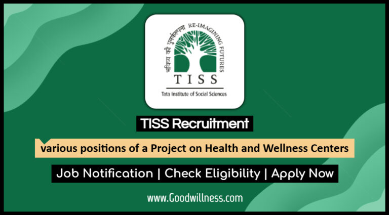 TISS Recruitment 2025: Apply Now various positions of a Project on ...