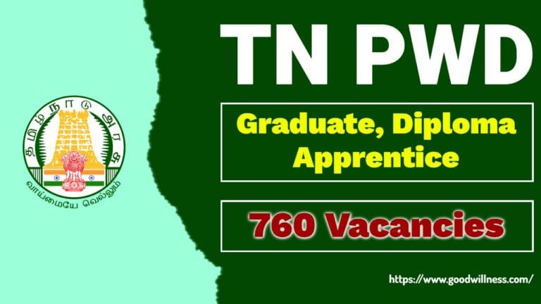 TN PWD Recruitment 2025: Apply Online 760 Graduate, Diploma Apprenticeship Vacancy