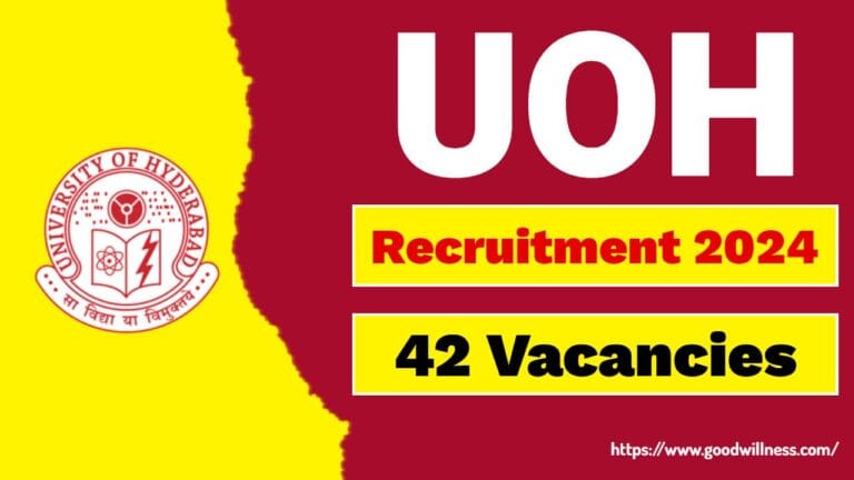 University of Hyderabad Recruitment 2024: Apply Now 42  Professor Positions