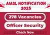 AIASL Job Recruitment 2025: Apply Walk-In For 145 Officer-Security, Jr Officer Security Post