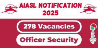 AIASL Job Recruitment 2025: Apply Walk-In For 145 Officer-Security, Jr Officer Security Post