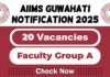 AIIMS Guwahati Job Recruitment 2025: Apply Now 77 Faculty Group A Post