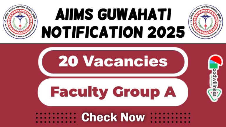 AIIMS Guwahati Job Recruitment 2025: Apply Now 77 Faculty Group A Post