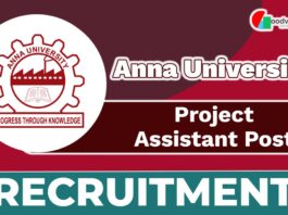 Anna University Job Recruitment 2025: Apply for Project Assistant Post, Check Now