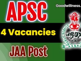 Assam PSC JAA Job Recruitment 2025: Apply Online 14 Junior Administrative Assistant (JAA) Vacancy